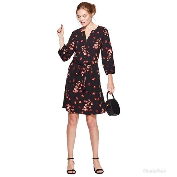 2/$20 A New Day Floral Crepe 3/4” Sleeve Dress - Picture 1 of 8